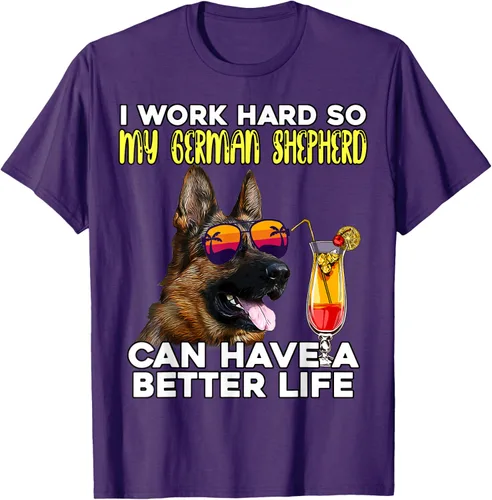 Vista 43 de Camiseta I Work Hard So My German Shepherd Can Have A Better Life Negro
