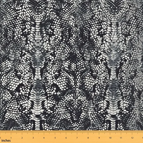 Vista 20 de Feelyou Tela con estampado de vaca de The Yard Soft 1 yarda Negro Blanco