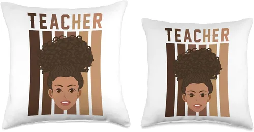 Vista 3 de Black Smart Teacher Afro Love Melanin Afro American Women Throw Pillow