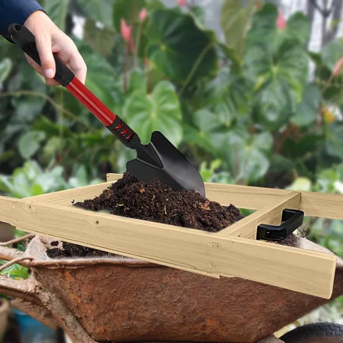 Vista 3 de Tamiz grande de tierra, tamiz de suciedad para jardinería, para uso en una carretilla, tamiz de compost, tamiz de jardín para tamizar pequeñas