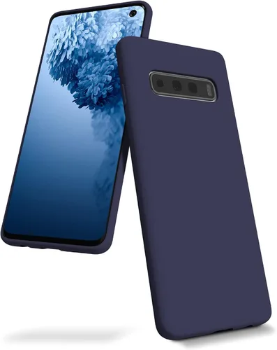 Vista 8 de GOOSPERY Funda de silicona líquida para Samsung Galaxy S10 Plus (2019) 6.4 pulgadas Jelly Rubber Bumper Case con forro de microfibra suave - Negro