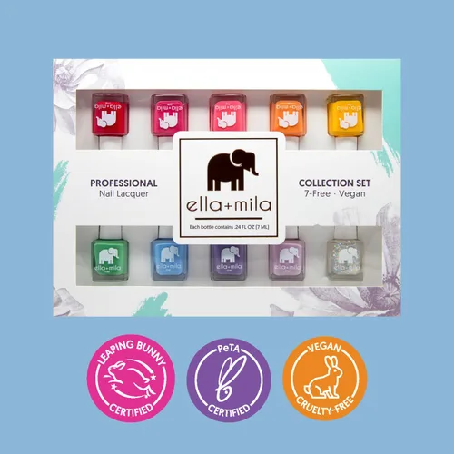 Vista 3 de ella+mila - Juego de esmalte de uñas profesional - Esmalte de uñas de secado rápido, larga duración y resistente a las astillas