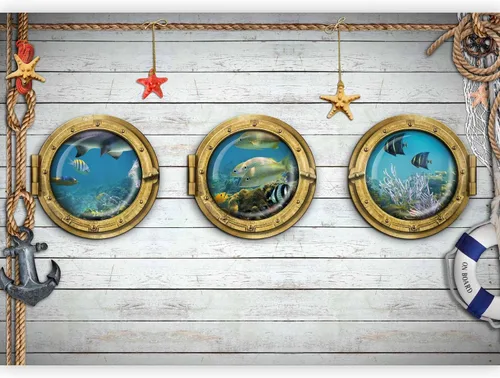 Vista 17 de artgeist Mural de pared premium mundo submarino, 98 x 69 pulgadas, papel tapiz no tejido XXL, decoración de pared de vellón, impresión fotográfica