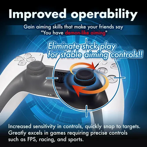 Vista 3 de OniAim Precision Rings Orange Demon AIM Assist Motion Control Accessories for PS5, PS4, Xbox series, PC Gamepads, Switch Pro Controller & Scuf