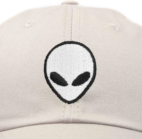 Vista 2 de DALIX Gorra de béisbol Alien Head para hombre y mujer Beige