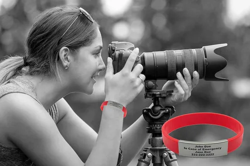 Vista 27 de Pulsera de identificación médica personalizada - Pulsera de seguridad para personas mayores grabada personalizada - Alerta de Alzheimer