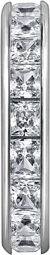 Vista 3 de Tienda Collection Platinum-Plated Sterling Silver Infinite Elements Cubic Zirconia Channel Princess-Cut All-Around Band Ring