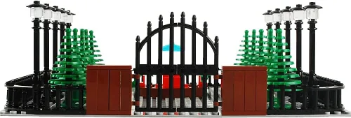 Vista 5 de Bloques de construcción de parques, accesorios para fuentes, juego de calles, kit de ladrillos de construcción, juego de construcción de bricolaje