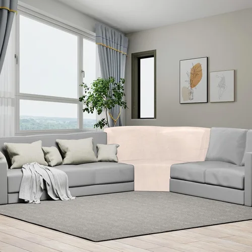 Vista 2 de Funda para sofá esquinero, funda de terciopelo elástico para sofá reclinable seccional en forma de L, asiento adicional, funda protectora de muebles