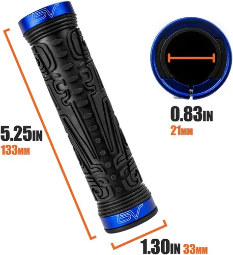 Vista 4 de BV mango para manubrio de bicicleta, con seguro doble para MTB, BMX, montaña, pendientes y bicicleta plegable