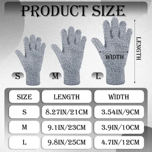 Vista 3 de Patelai 12 pares de guantes de microfibra para plantas y hojas, talla S Colores surtidos