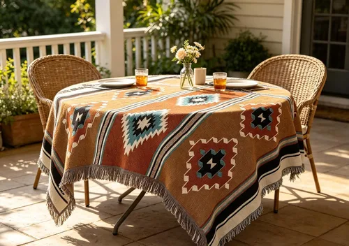 Vista 3 de Luxlovery Manta Aztec Boho Sherpa estilo navajo del suroeste, ligera y cálida, 35 x 59 pulgadas, color óxido de calabaza Aima