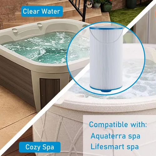 Vista 6 de FC-2402 Filtro de bañera de hidromasaje reemplaza a Watkins 303279, 5CH-37, PFF42TC-P4, 78460 y Lifesmart, AquaTerra, Fantasy, Freeflow, Simplicity
