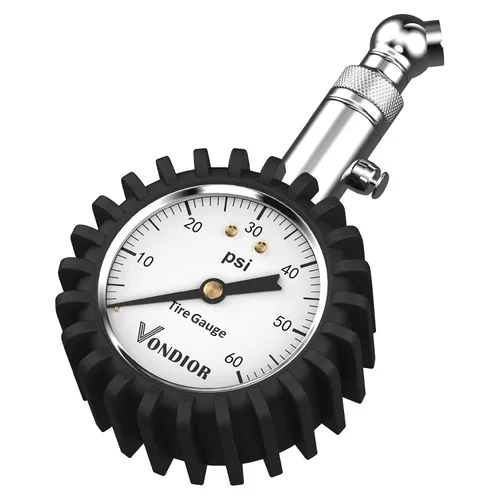 Vista 11 de Vondior Medidor de presión de neumáticos, certificado ANSI 0-100 PSI Medidor de neumático negro con tubo
