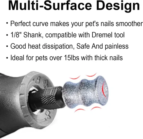 Vista 2 de Dremel - Herramientas para recortar uñas para perros, aseo y alisado de patas para perros medianos y grandes, accesorio para amoladora de uñas