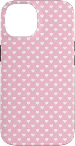 Vista 4 de Hearts Pattern Light Pink White Valentine Case for iPhone 17