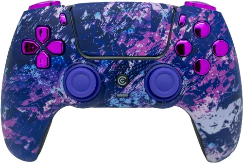 Vista 19 de Custom Wireless Controller Compatible with PS5 - Multiple Designs Available (Abstract Fusion)