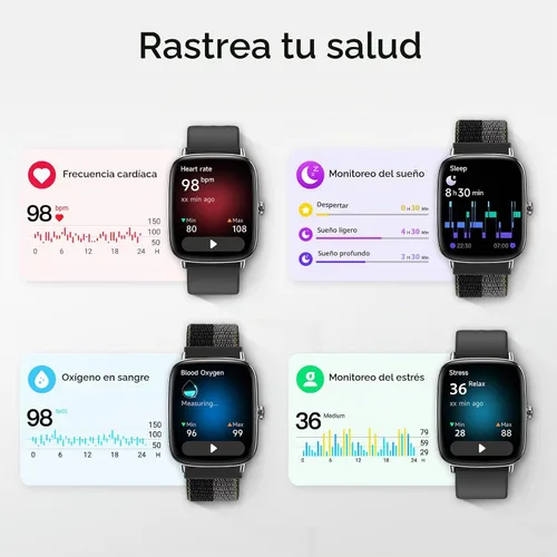 Vista 3 de Reloj inteligente para mujer, reloj inteligente HD de 1.85 pulgadas, compatible con iPhone/Samsung/Android (respuesta/hacer llamadas), más de 100