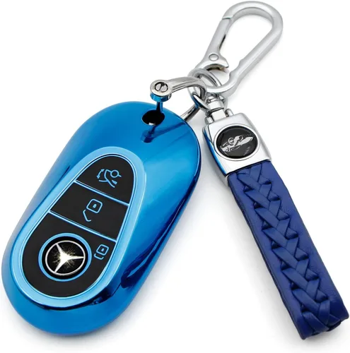Vista 16 de Creativity Funda para llave de Mercedes Benz. Hermosa funda de TPU compatible con CLS CLK AMG ML C CL E S SL SLK G GLC GLE GLS M R Smart Remote Key