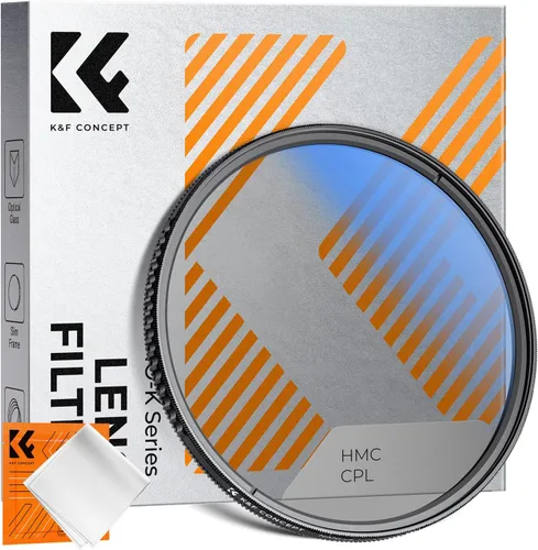 Vista 9 de K&F Concept 37mm Filtro polarizador circular ultradelgado de 18 capas, vidrio óptico circular polarizante para lentes de cámara con paño de limpieza