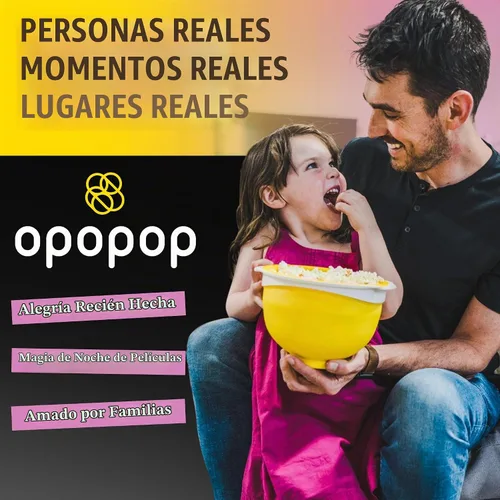 Vista 4 de Opopop Gourmet Popcorn Pop Cups - Juego variado de 4 unidades + juguete de silicona