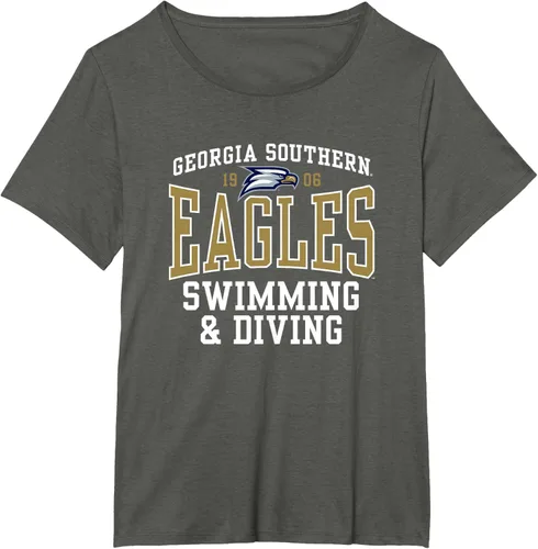 Vista 15 de Georgia Southern University Camiseta de natación y buceo Eagles, Negro