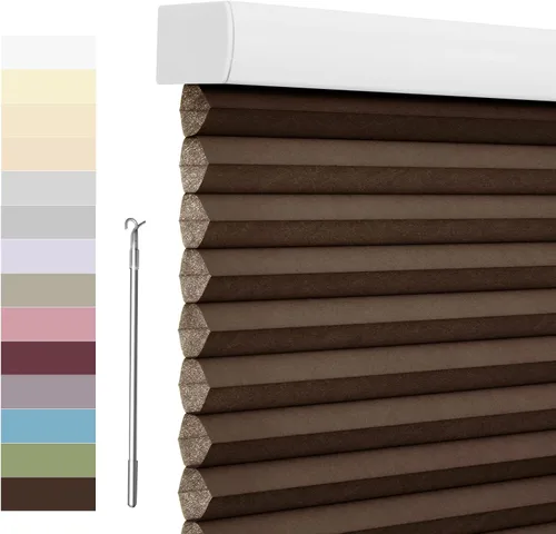 Vista 41 de Tonature Persianas Celulares de Tamaño Personalizado para Ventanas Cortinas Blackout sin Cordón Persianas Enrollables Protección UV Aislamiento