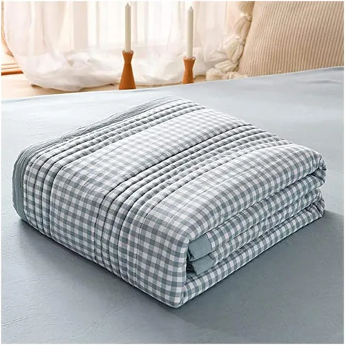 Vista 18 de ZTGL Edredón de verano fino, ligero, acolchado alternativo al plumón, manta de cama suave y ligera para todas las estaciones, lavable a máquina, A