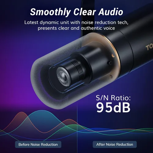 Vista 4 de TONOR Kit de micrófono dinámico para podcasts, interfaz de audio y micrófono XLR/USB para podcasting, grabación, micrófono de estudio cardioide XLR
