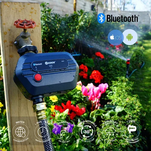 Vista 2 de Eden 25441 Temporizador de agua Bluetooth de 1 zona para riego inteligente - Control remoto a través de la aplicación, programación personalizable