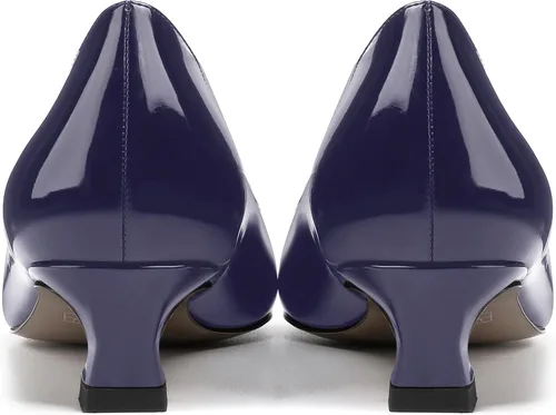 Vista 4 de SKYSTERRY Zapatos de vestir de oficina para mujer, con punta redonda, carretes de patente, tacón bajo, zapatos de vestir de oficina de 1.5 pulgadas