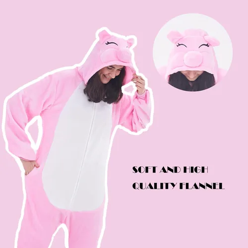 Vista 2 de NEWCOSPLAY Unisex Adult Onesie Pajamas Animal One Piece Costume Cosplay Sleepwear