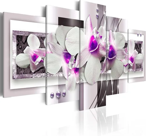 Vista 55 de Lienzo decorativo con impresión artística de diseño de orquídea de Artgeist Orquídea #01