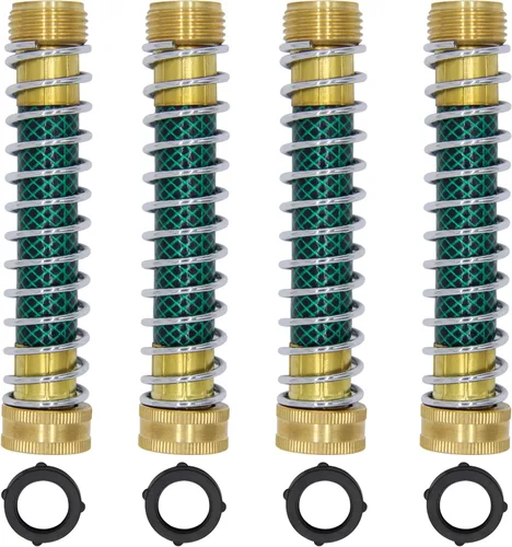 Vista 8 de Lifynste Adaptador de extensión de manguera de jardín, protector de torceduras de manguera con resorte helicoidal, paquete de 2