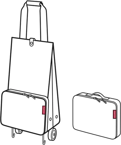 Vista 6 de reisenthel foldabletrolley Barroco Marble - Plegable, compacto carrito de compras - Fácil de almacenar