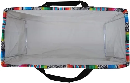 Vista 282 de NGIL Bolsa de comestibles reutilizable extra grande plegable de gran tamaño para comestibles, almacenamiento, picnic, playa, Estampado