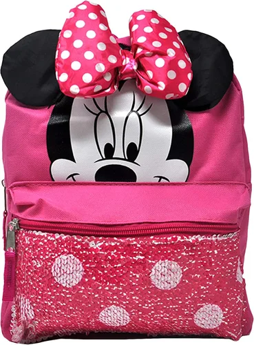 Vista 2 de Disney Minnie Mouse Mini mochila preescolar para niñas (12) (paquete de suministros escolares de Minnie Mouse)
