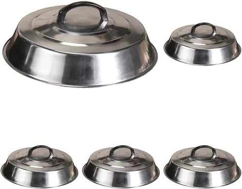 Vista 6 de Blackstone Signature Accessories Tapa redonda 12" para derretir queso y cocinar al vapor. Para usar en la parrilla en interiores o exteriores.