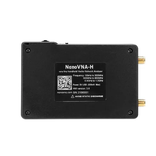 Vista 4 de Spectrum Analyzer, VNA-H Vector Network Antenna Analyzer 10KHz-1.5GHz MF HF VHF UHF with Shell + SD Card Slot 2.8 Inch TFT Spectrum