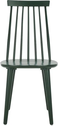Vista 4 de SAFAVIEH Furniture - Juego de 2 sillas auxiliares Burris - Gris - Madera maciza - Diseño moderno de línea limpia - Ideal para comedor, cocina, sala