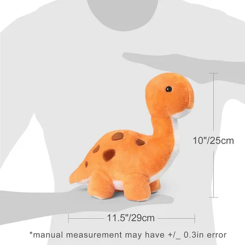 Vista 5 de Benben Animal de peluche de dinosaurio, juguetes de peluche de dinosaurio de 11.5 pulgadas, lindos peluches para niños, brachiosaurio, baby shower