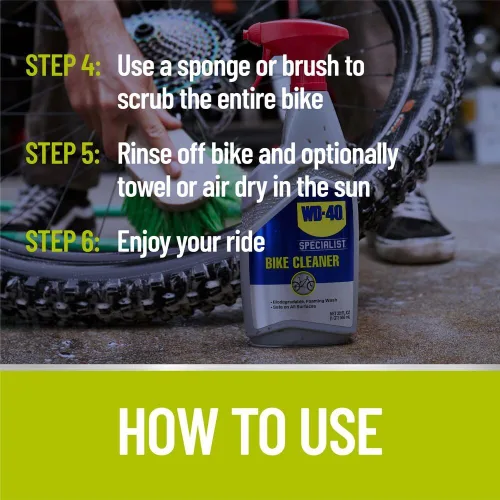 Vista 4 de WD-40 Specialist Bike Cleaner, 32oz, gatillo espumoso aceites de bicicleta