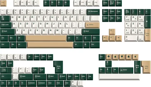 Vista 32 de Owpkeenthy Teclas de carbono retro perfil SA de 150 teclas personalizadas de ABS Doubleshot Juego de teclas con barra espaciadora dividida