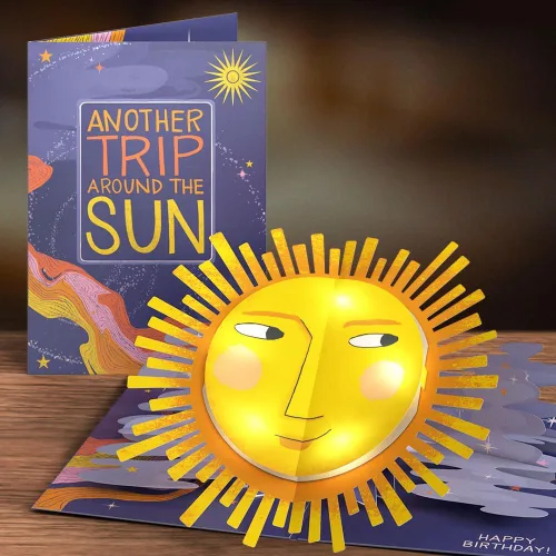 Vista 4 de Lovepop Tarjeta desplegable de cumpleaños con luces LED para ella y él – Tarjetas de felicitación 3D iluminadas para niños, niñas, hombres y mujeres