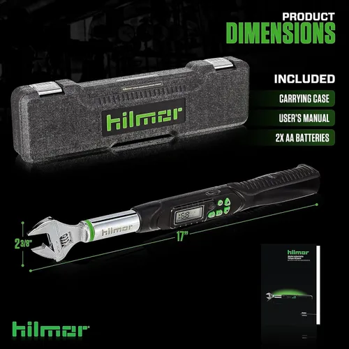 Vista 4 de Hilmor 1963826 - Llave dinamométrica ajustable digital 1839078 Bolso de transporte HVAC/R