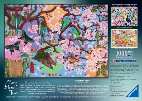 Vista 3 de Ravensburger Cherry Blossom Time - Rompecabezas de 1000 piezas para adultos y niños a partir de 12 años