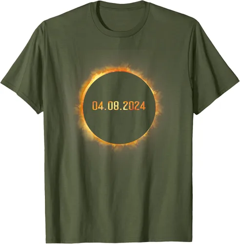 Vista 42 de Totality 04.08.24 Total Solar Eclipse 8 de abril de 2024 Eclipse Camiseta, Negro, S