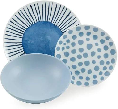 Vista 5 de Villa d'Este Home Tivoli Marea Mesa 18 Piezas, Porcelana + Gres