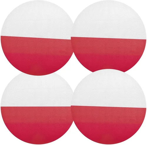 Vista 26 de Aruba Flag Round Table Placemats 15 Inch, Seasonal Table Mats Modern Place Mats for Dining, Kitchen, Parties, Camping