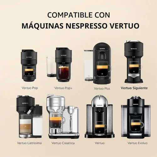 Vista 6 de Nespresso Cápsulas Vertuo, Double Espresso Chiaro, café espresso de tostado medio, 30 cápsulas de café, prepara 2.7 onzas.